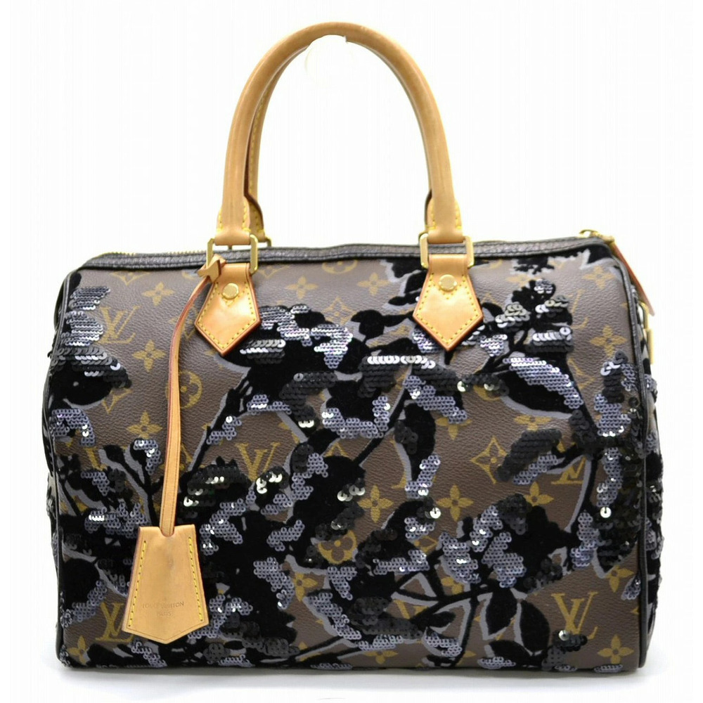 Louis Vuitton Monogram Fleur de GG Speedy Handbag Boston Bag Sequin